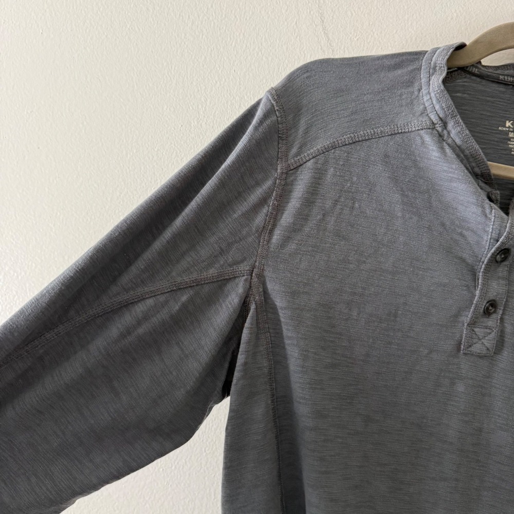 Kuhl Mens Gray Cotton Lyocell Blend Long Sleeve Henley Shirt Size Medium - Picture 5 of 10